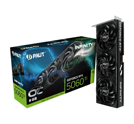 Palit Infinity 3 OC GeForce RTX 5060 Ti 8GB GDDR7 Black